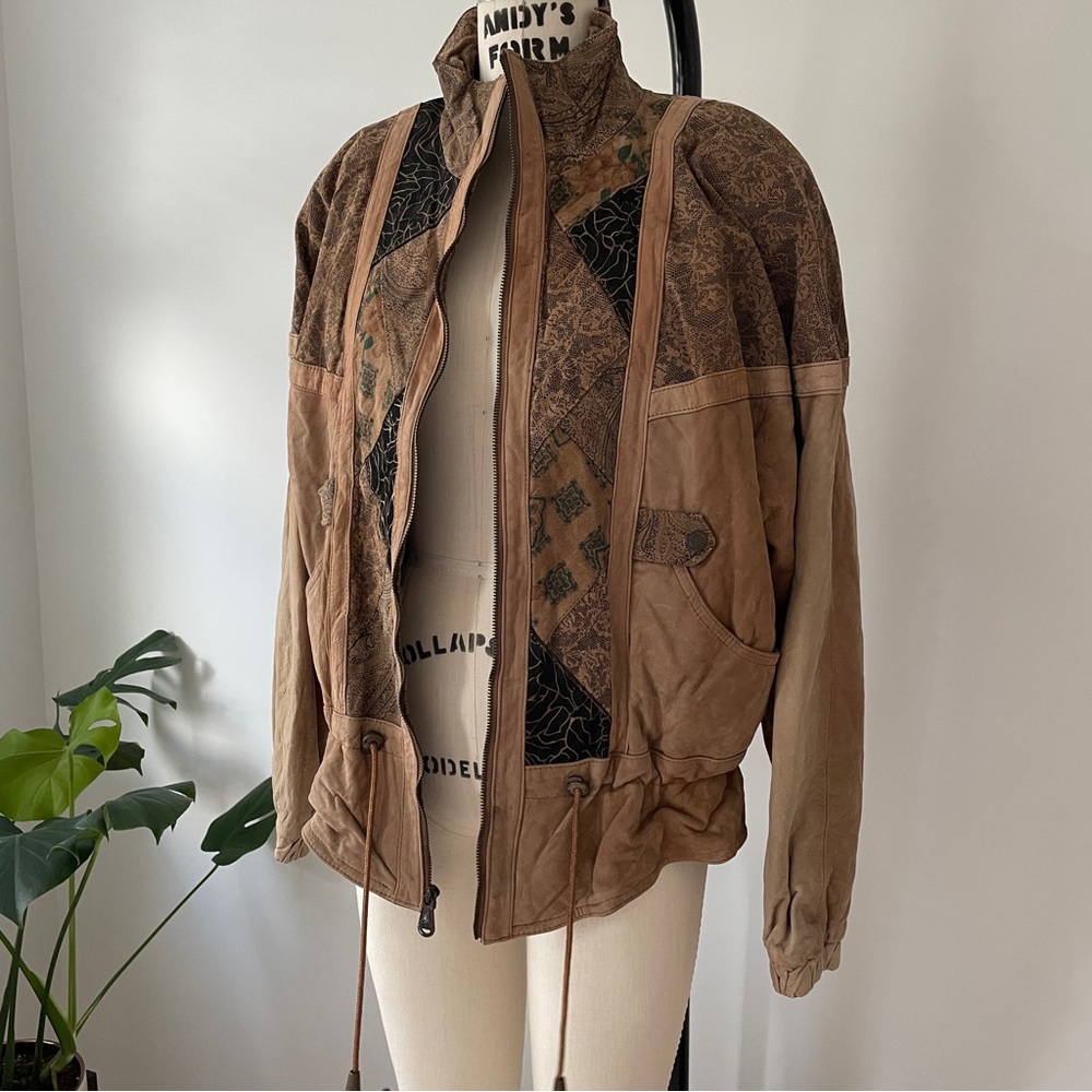 Vintage 80’s Leather Patchwork Jacket